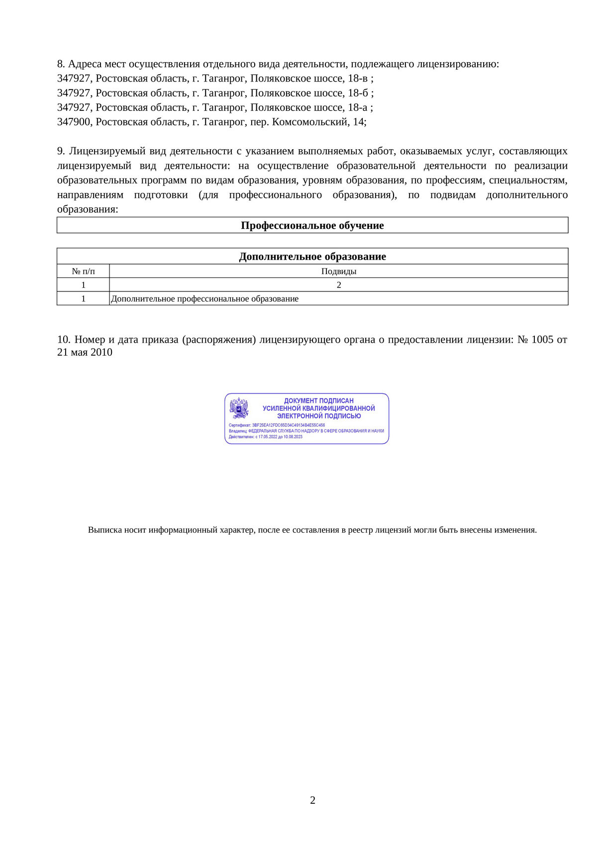 Лицензия 2 - фото Лицензия 2 - изображение